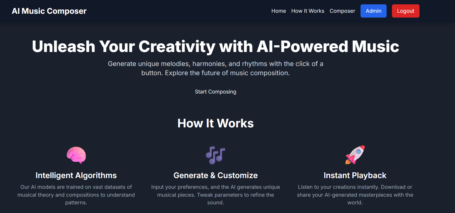 AI Music Composer App Demo